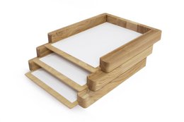 Plateau organisateur de papier, organisateur de bureau papier 3 plateaux