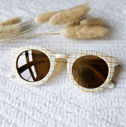 Gafas de sol para bebés y niños con cuadros UV400 - Beige