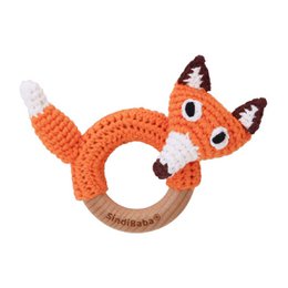 Crocheted grasping toy fox FRED (organic)