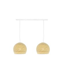 Cotton Ball Lights Podwójna lampa wisząca - Trzy czwarte Kremowa