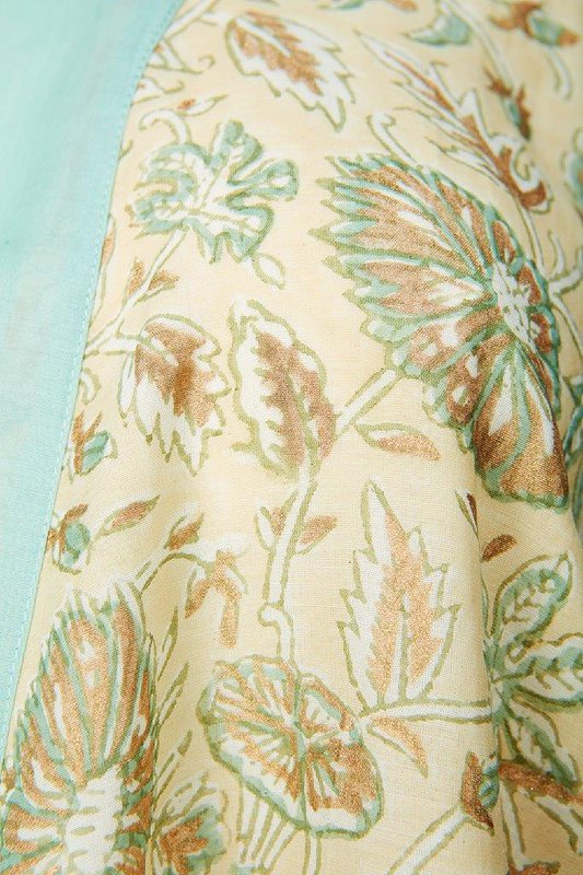 Kimono 'Else' Beige, Sea & Gold