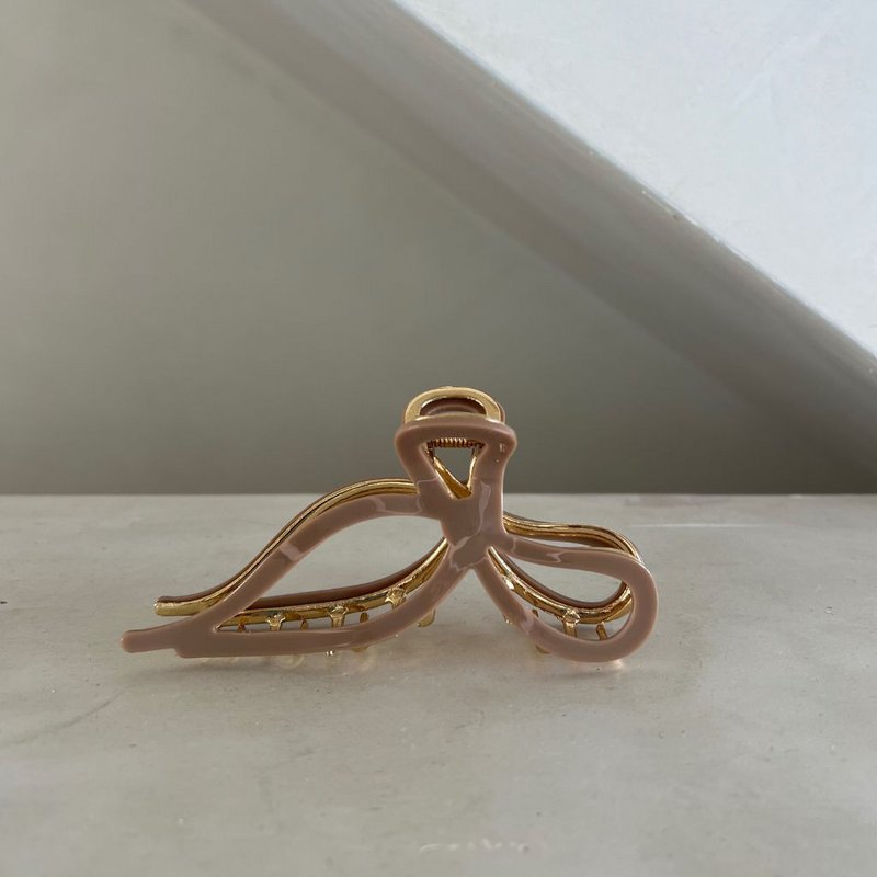 Loop hair clip | Acetate & Gold