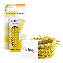 NEU - Haargummis Amalfi Lemon - Bellody®(4 Stk.) - Stylisch geflochtene Haargummis   