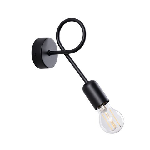 Black LOOP wall lamp