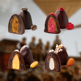 Organic date chocolates: mix pack