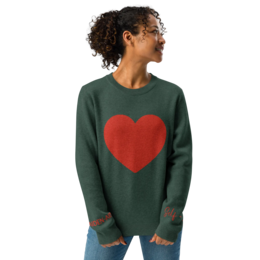 Hjerte - Strikket sweater med rund hals FYR