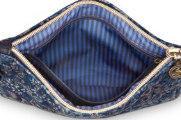 Charly Cosmetic Flat Pouch Medium Quilted Daisy Dreams Blue 24x1x15.5cm