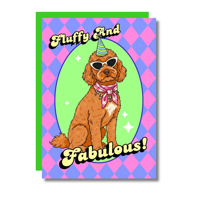 Flauschig und fabelhaft! Lustige Hunde-Geburtstagskarte