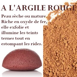 Natural Konjac Sponge for Face with Red Clay
