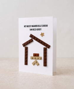 Weihnachtskrippen-Postkarte – Baustein LEGO
