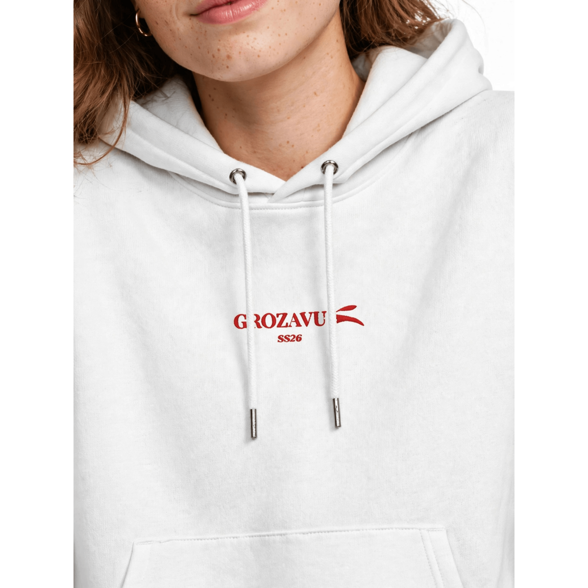 Pure Cotton Hoodie — Metal Eyelets