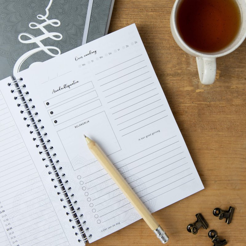 A5 dagplanner 'Mandala' planboekje met ringband