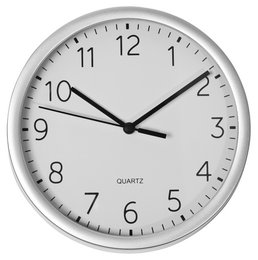 Wanduhr - Ø 17,7 cm, silberfarben