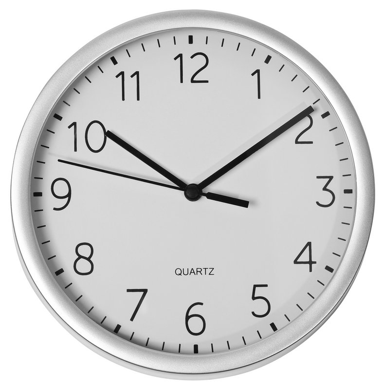 Wanduhr - Ø 17,7 cm, silberfarben
