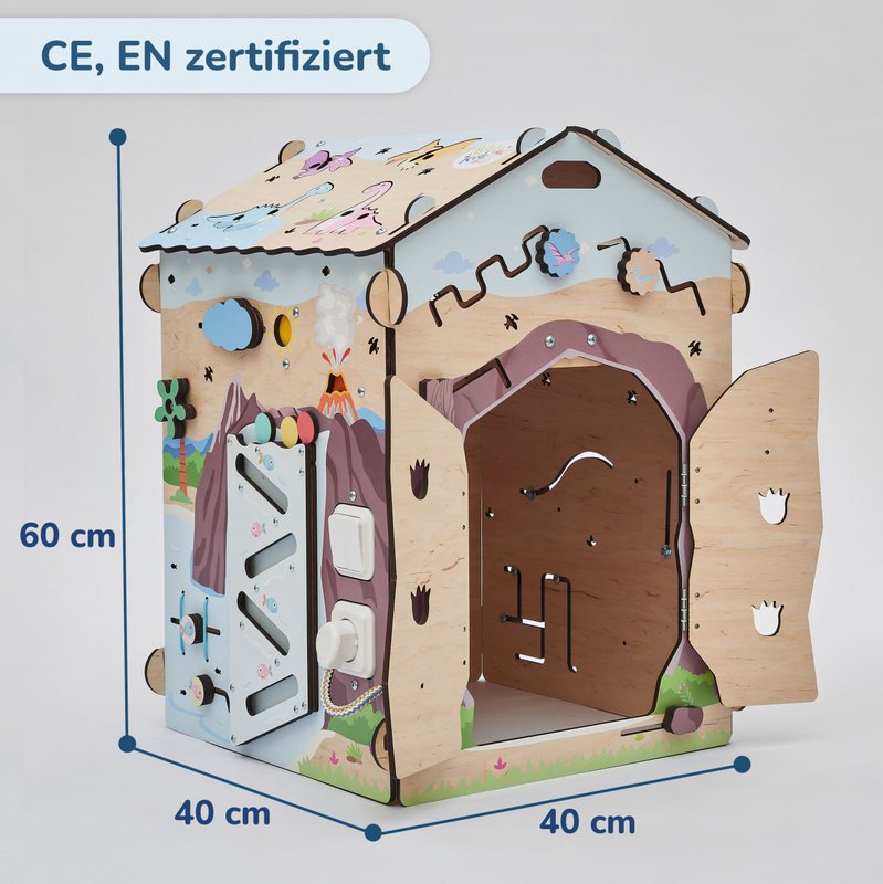 Busyboard Spielhaus DINO mit Beleuchtung