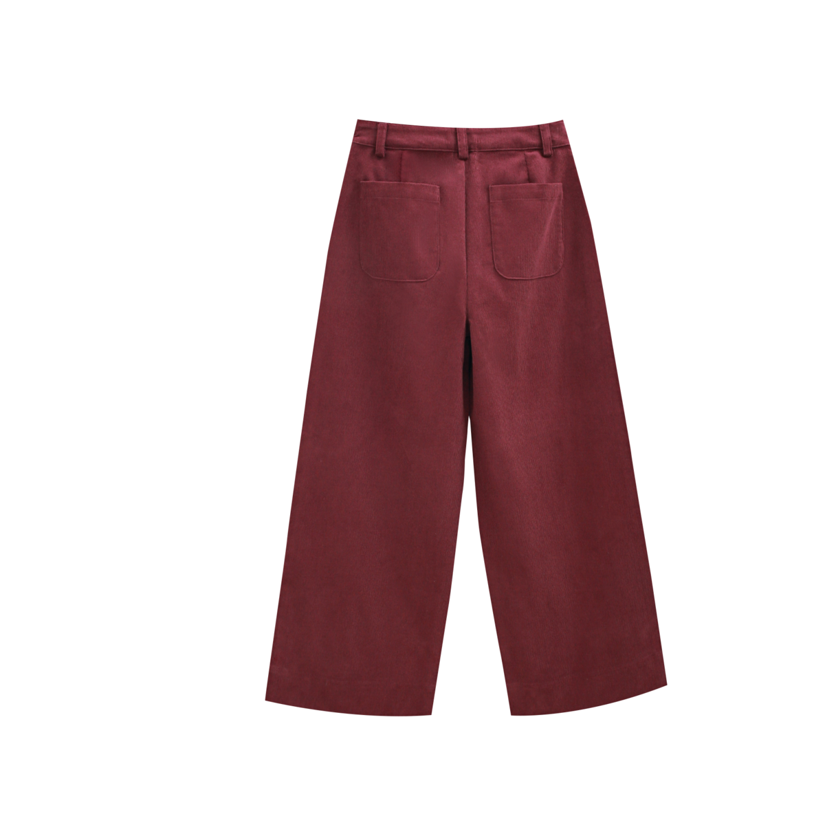 Lange corduroy broek voor meisjes in auberginekleur P80-11604175