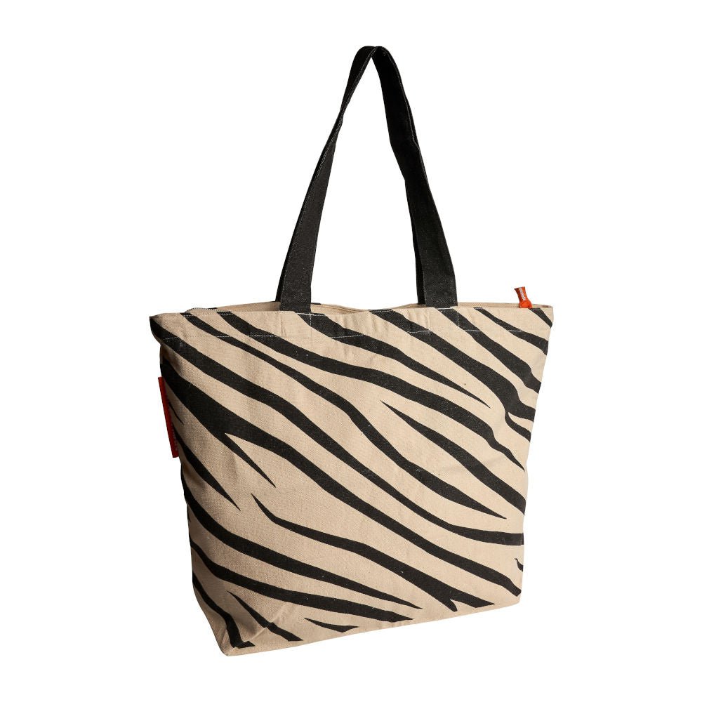 Duurzame Shopper Zebra - Gemaakt van gerecycled bedlinnen