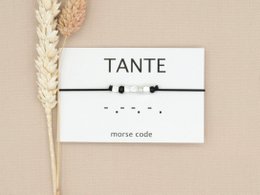 Morse code armband Tante (zilver,rosé goud,goud)