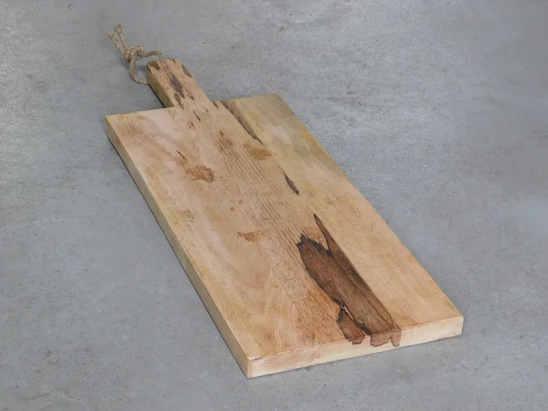 Bandeja de servir/tabla de cortar, grande, tabla de cocina de madera, 78 cm con asa