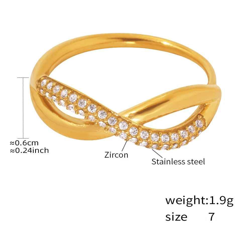 Michelli - Double Layer Cross Gold Ring