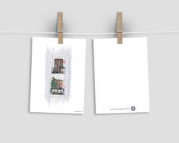 cartolina - serie 'Natale'- 'Balcone di Natale'