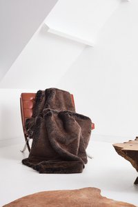 Decke aus Kunstpelz Darwin-Futter aus Wolle-Kachemir-Melange Blanc
