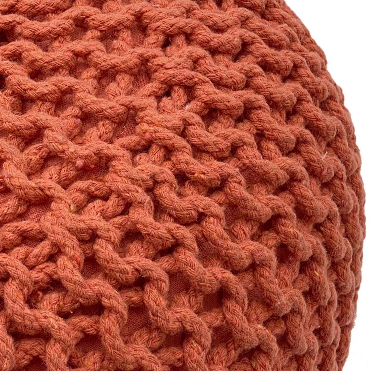 Pouf Ø 55 h 37 h 37 tabouret de tricot siège de planche de sol de pouf durable