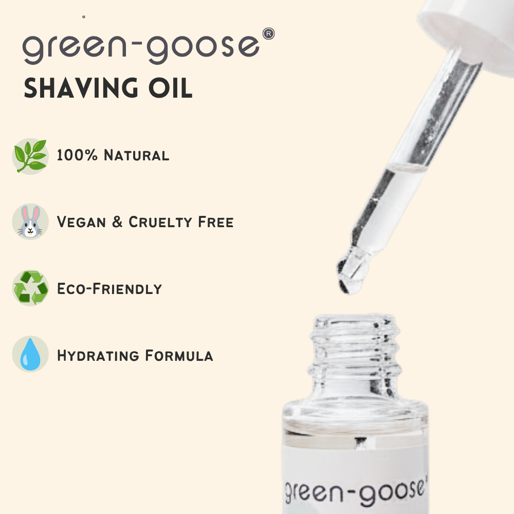 grøn-gås naturlig barberolie - 30 ml