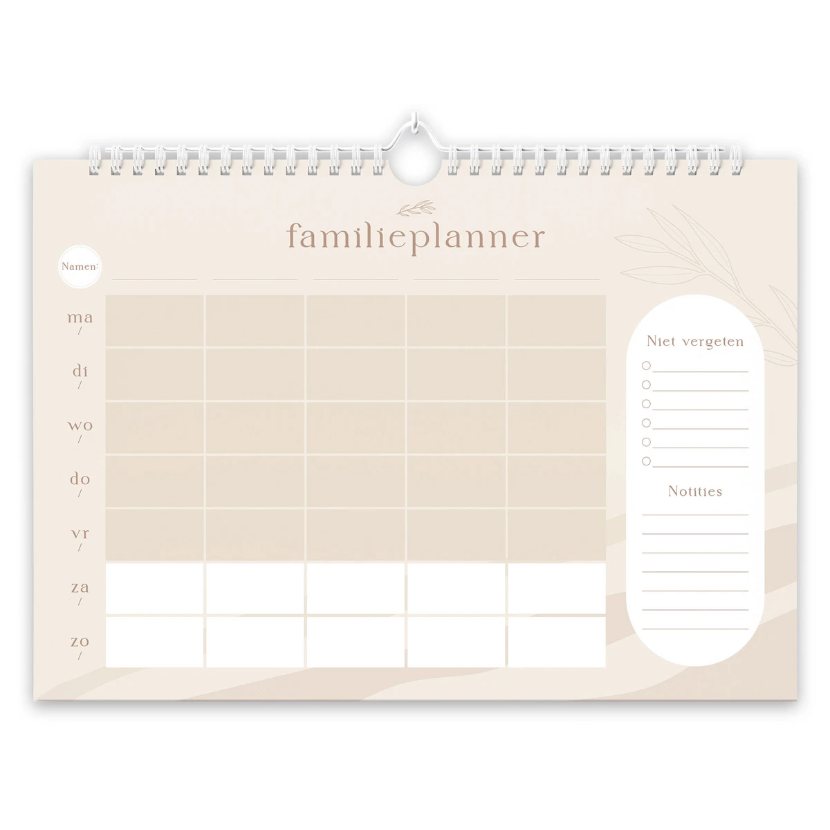 Fyllbooks Family Planner A4 - Dateless - Beige