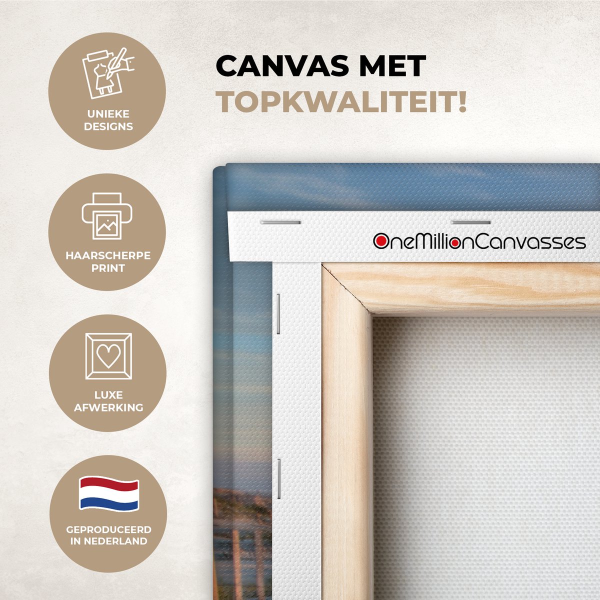 Leinwand Malerei - Wanddekoration - Strand - Meer - Dune - Sonnenuntergang - Landschaft