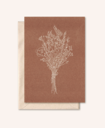 Bæredygtigt kort + kuvert | Buket blomster | Fig