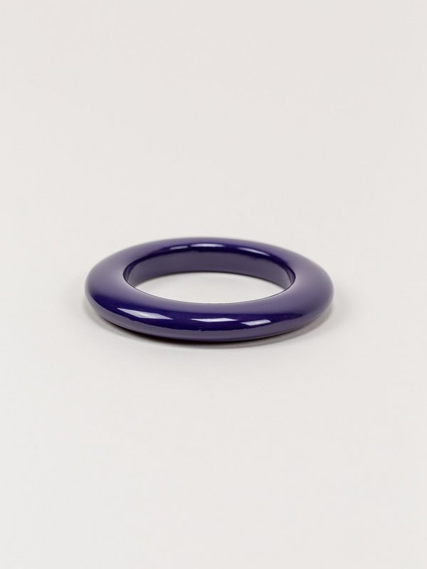Bracciale sottilissimo rotondo in legno laccato viola