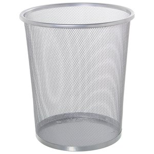 GRAY METAL GRID TRASH BIN °30X34CM LL80106