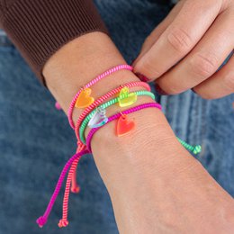Armband Lume Charms Fizz | Hart - Neon Pink