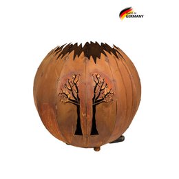 Albero a sfere in patina con aspetto acciaio Corten