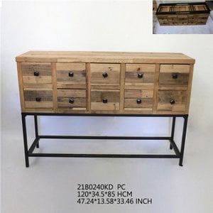 RECYCLED WOOD CONSOLE FIR 120X34.5X85 MB206303