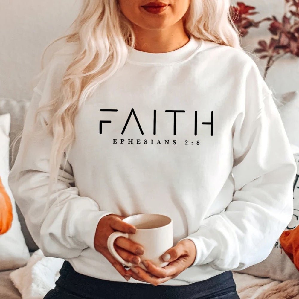 Trendy Faith Sweatshirt Bijbelvers Shirt Christelijke kleding
