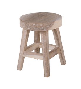 Stool Herma - wood - round top
