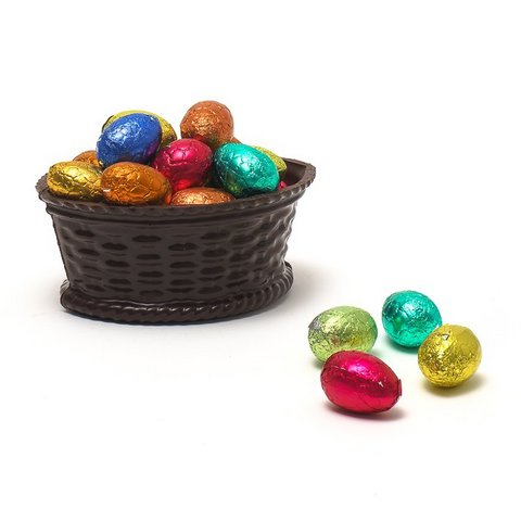 Mand met paaseieren (donkere chocolade) 280 Grs