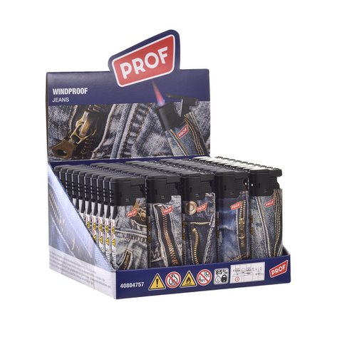 Lighter display with Jean Windproof decor