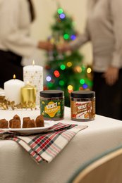 Champagne juletrøfler gavekrukke 130g | Mousserende feriechokolade