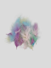  Pastel marabou feathers mix multicolor fluffy decorative craft material soft texture