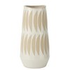 J-Line vaas Kai - keramiek - beige/wit - large - 40 cm hoog