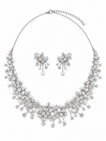 Sternenlicht-Perlen-Brautschmuck-Set