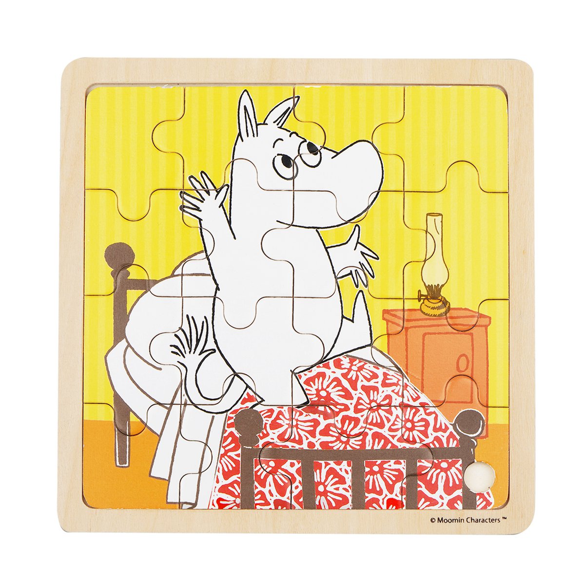 Mumins – gerahmtes Holzpuzzle – Schlafenszeitspringen