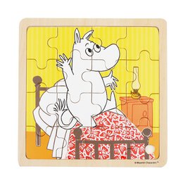 Mumins – gerahmtes Holzpuzzle – Schlafenszeitspringen