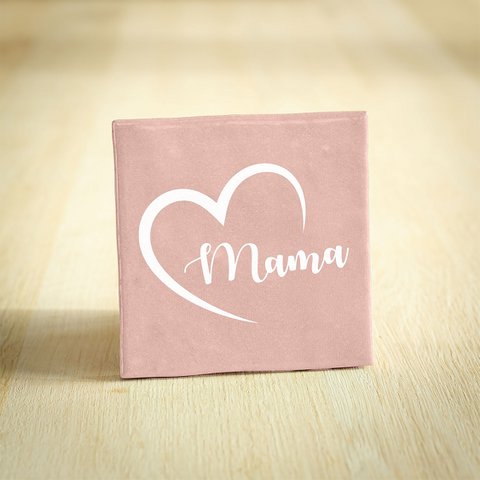 Tegeltje - Mama | Roze & Wit | 10x10cm