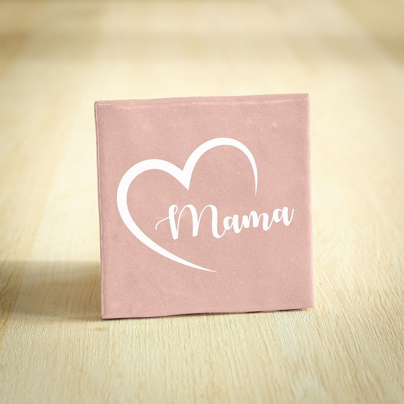 Tegeltje - Mama | Roze & Wit | 10x10cm