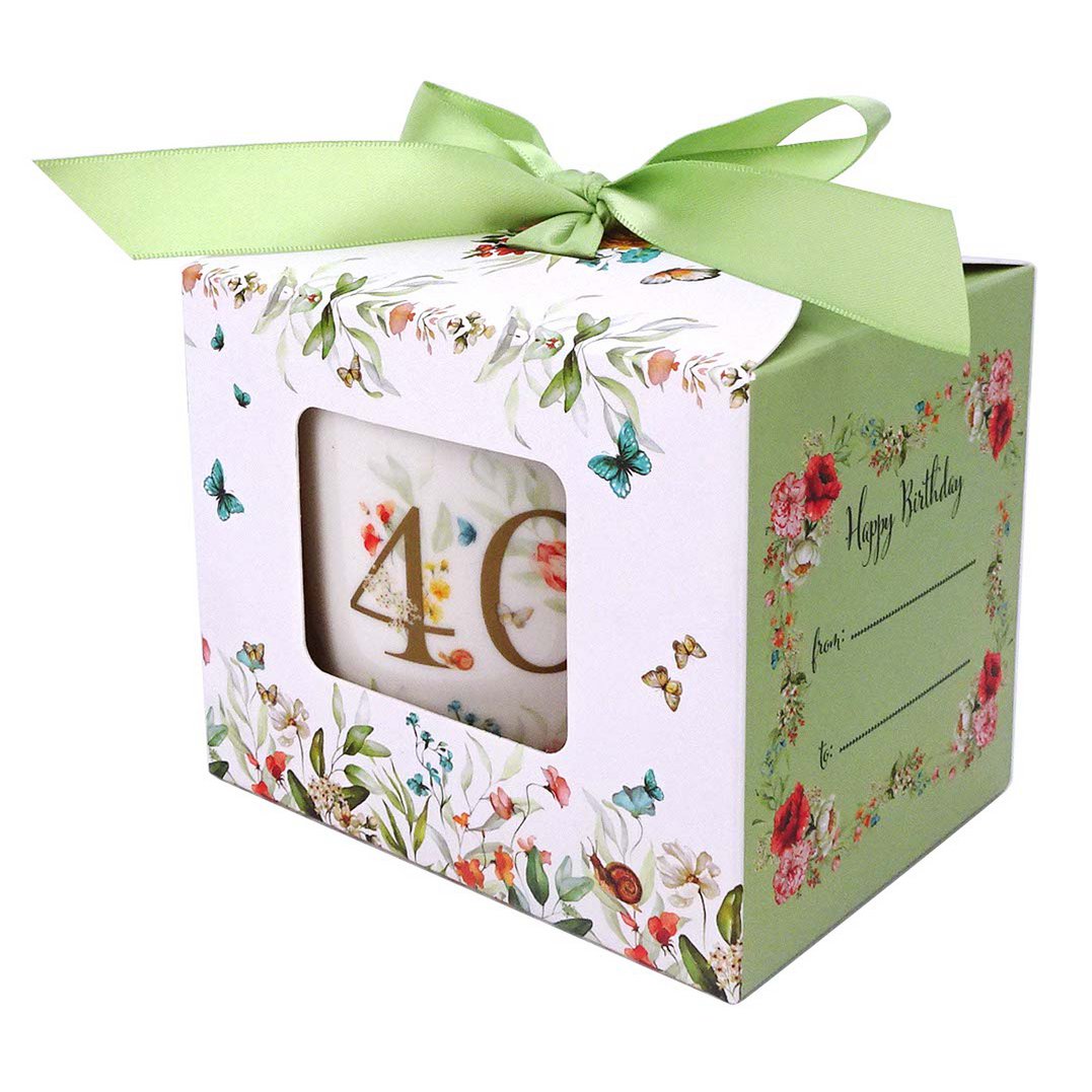 DUO Occasional Mug 400ml, Birthday “40”, in a giftbox with a ribbon