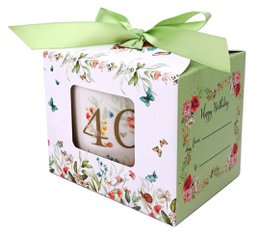 DUO Occasional Mug 400ml, Birthday “40”, in a giftbox with a ribbon